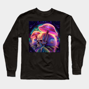 Shroom Surreal Skull Journey 5 Long Sleeve T-Shirt